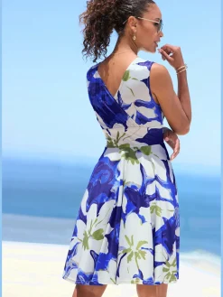 Robe en jersey haut effet cache-cœur