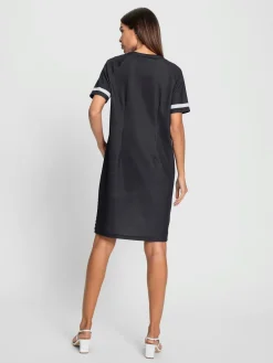 Robe en jersey jolies pierres brillantes fantaisie