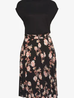 Robe en jersey, jupe imprimée