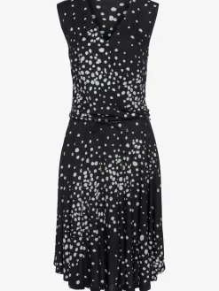 Robe en jersey élégante robe portefeuille à pois