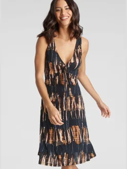 Robe en jersey lien à nouer à l'encolure