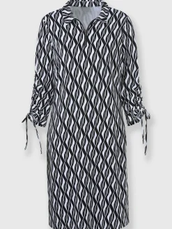 Robe en jersey lien réglable aux manches