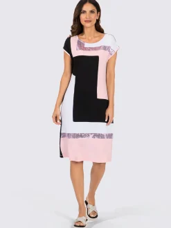Robe en jersey orné de paillettes brillantes