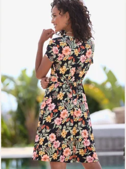 Robe en jersey robe d'été à manches courtes