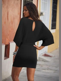 Robe en jersey robe d'été au look rétro