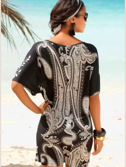 Robe en jersey robe tunique estivale à motifs