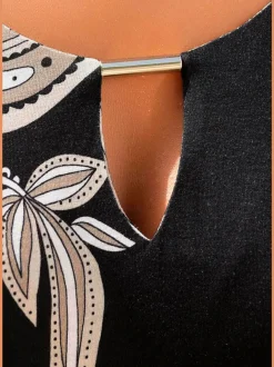 Robe en jersey robe tunique estivale à motifs