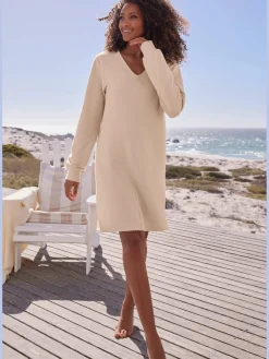 Robe en matière sweat robe sweat en qualité côtelée