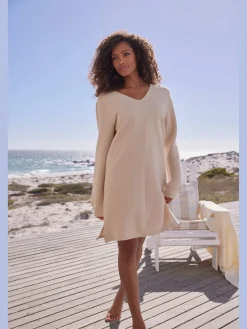 Robe en matière sweat robe sweat en qualité côtelée