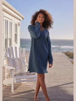 Robe en matière sweat robe sweat en qualité côtelée