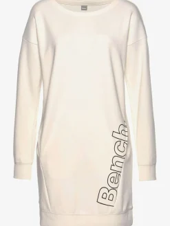 Robe en matière sweat robe d'intérieur sportive avec grand imprimé logo