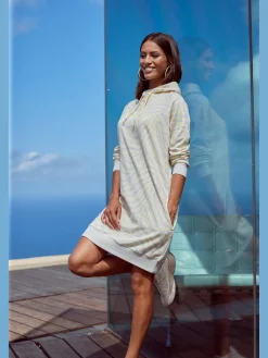 Robe en matière sweat robe sweat confortable à capuche