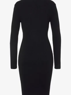Robe en tricot encolure en v dégagée