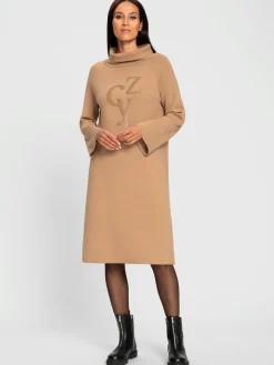 Robe en tricot inscription en polaire douce