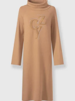 Robe en tricot inscription en polaire douce