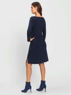 Robe en tricot élégants rivets fantaisie