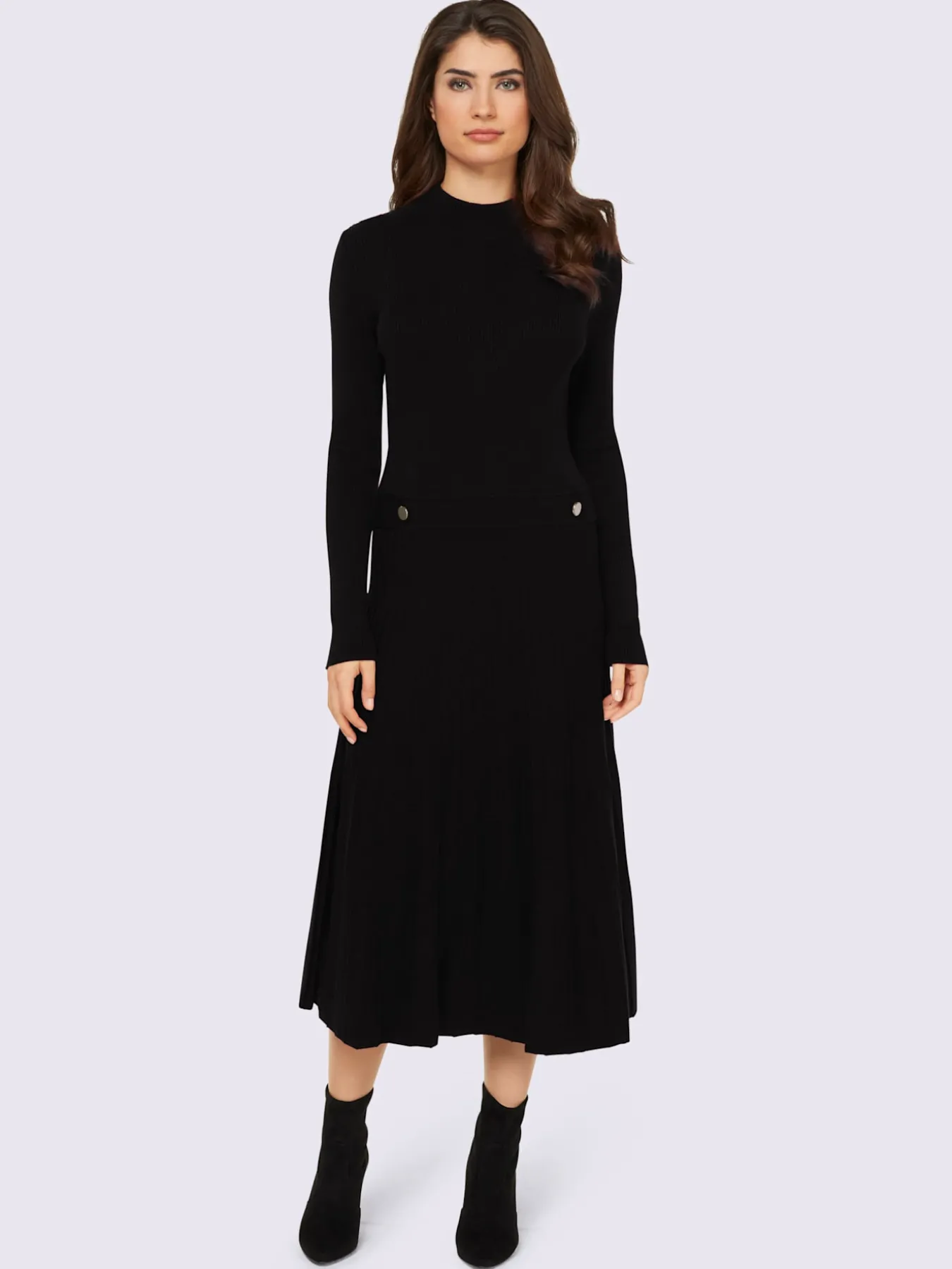 Robe en tricot légèrement évasé