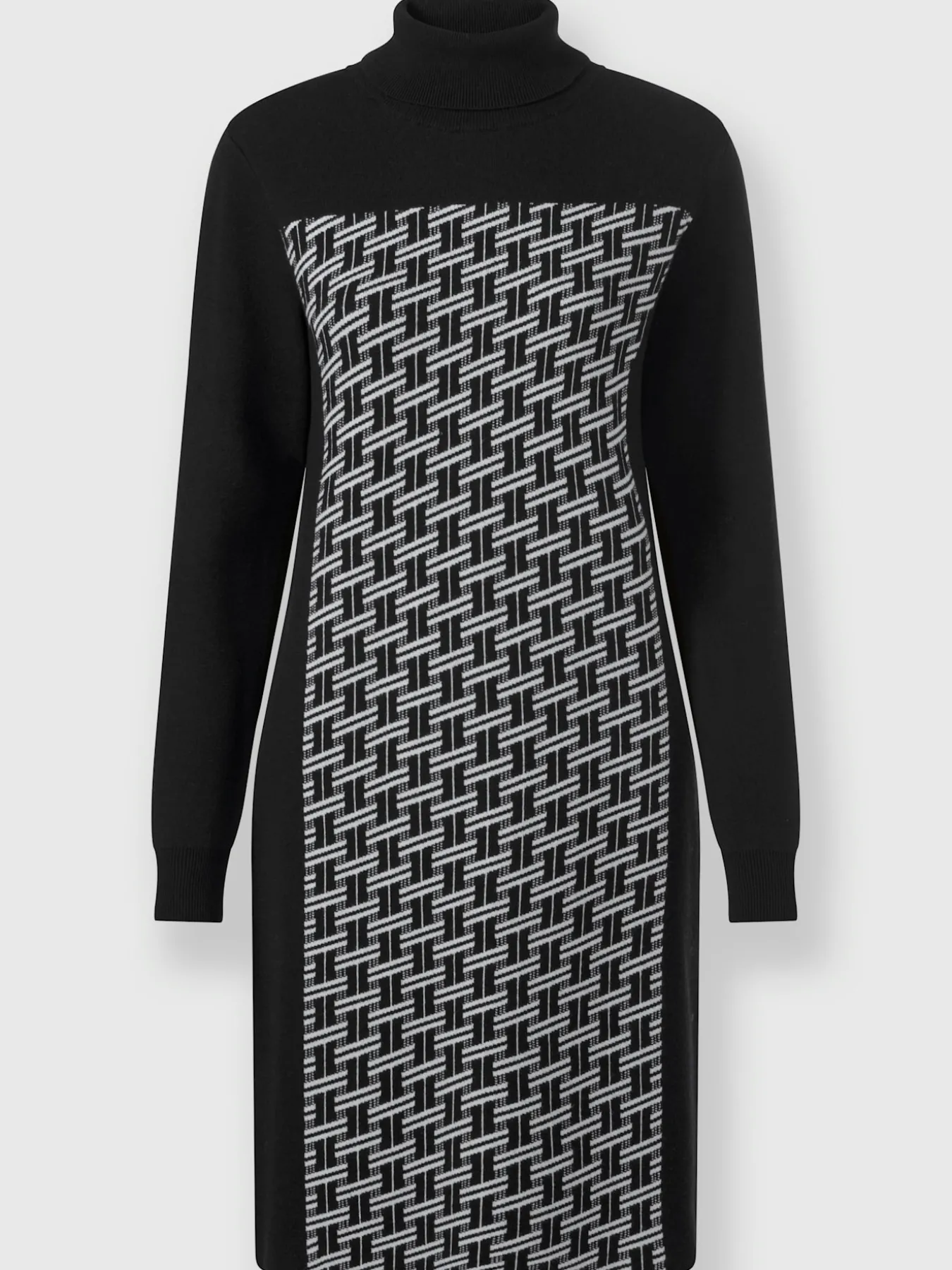 Robe en tricot motif jacquard tendance