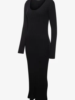 Robe en tricot robe côtelée élégante