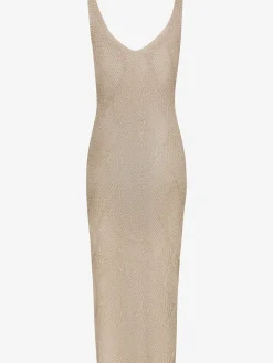 Robe en tricot robe d'été à encolure en v profonde