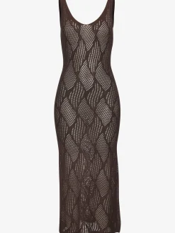 Robe en tricot robe d'été à encolure en v profonde