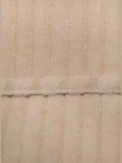 Robe en tricot robe longue côtelée avec encolure en v