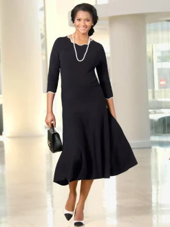 Robe en tricot tricot fin élégant