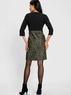 Robe fourreau partie jupe imprimée