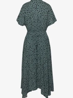 Robe imprimée col chemisier tendance