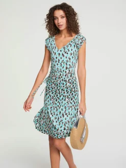 Robe imprimée effet cache-cœur tendance