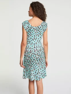 Robe imprimée effet cache-cœur tendance