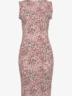 Robe imprimée encolure haute