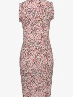 Robe imprimée encolure haute
