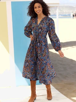 Robe imprimée motif paisley coloré