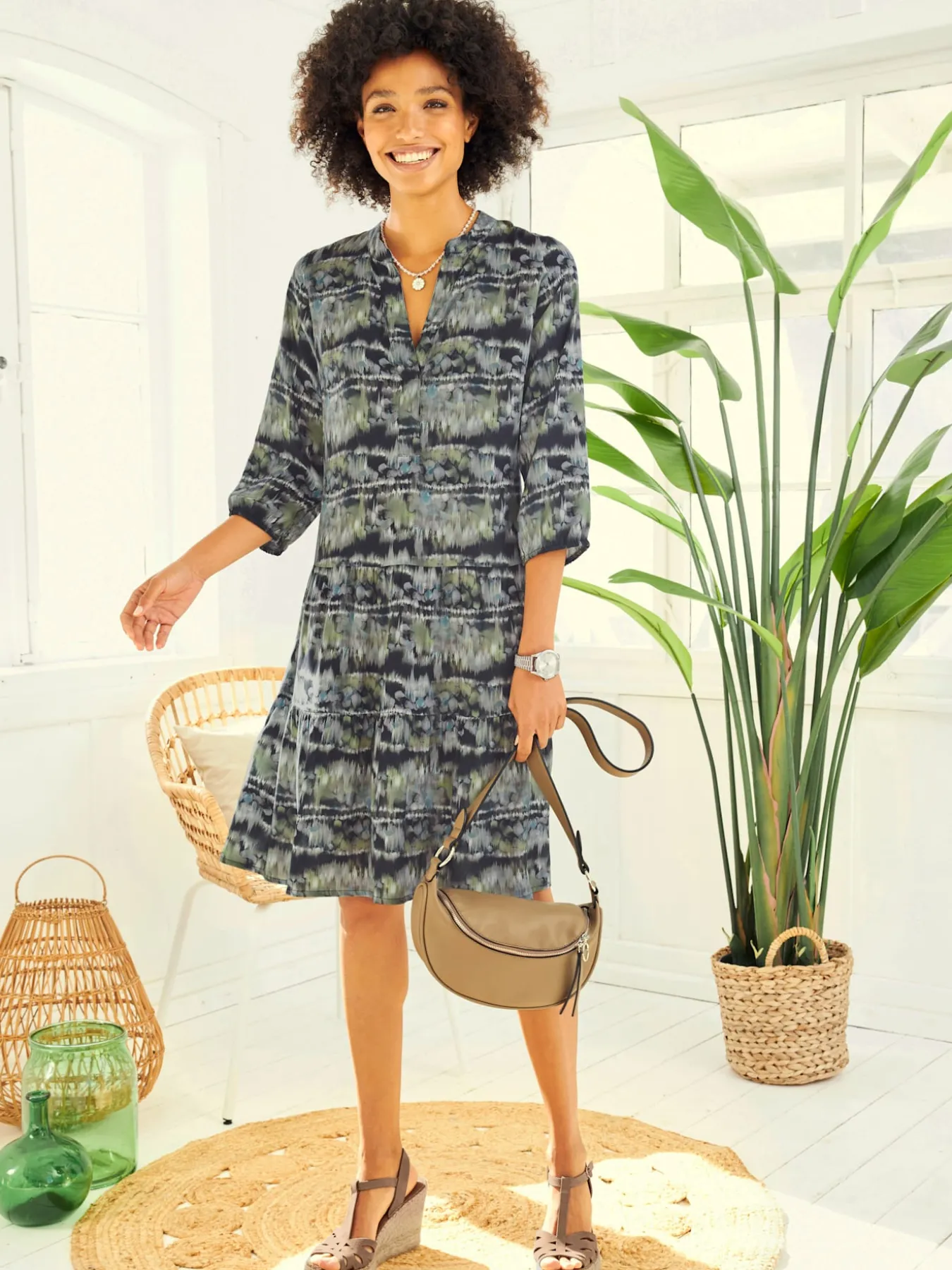 Robe imprimée qualité tissée