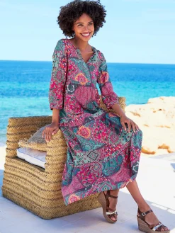 Robe imprimée viscose douce et fluide