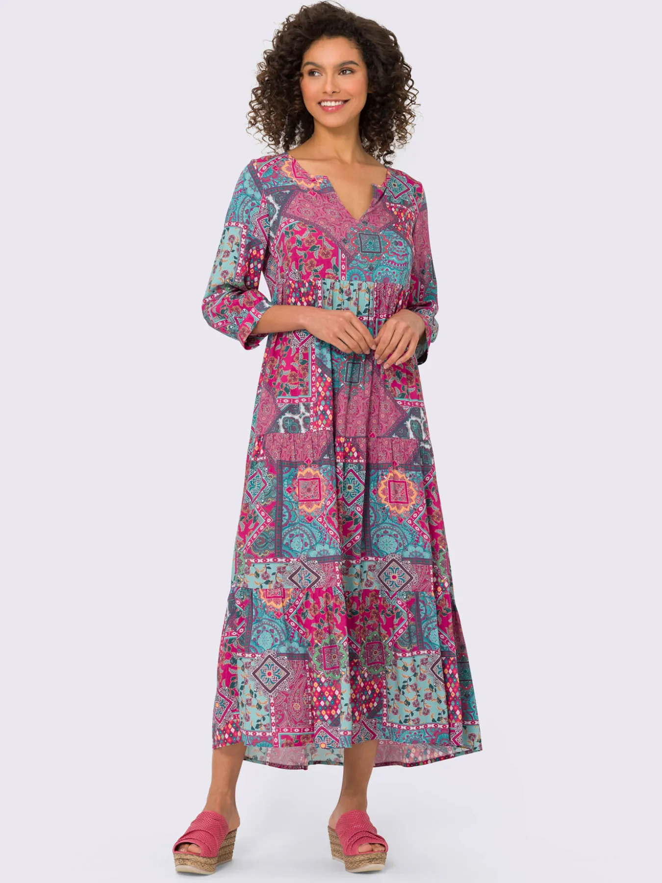 Robe imprimée viscose douce et fluide