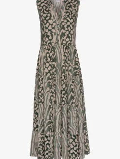 Robe longue avec encolure ronde