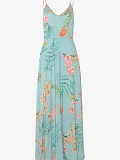 Robe longue belle encolure en v