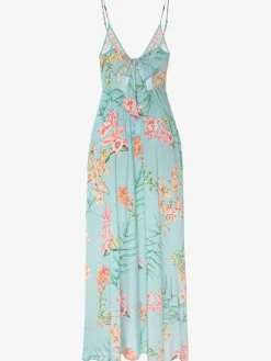 Robe longue belle encolure en v