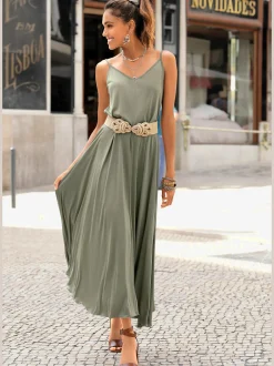 Robe longue bretelles spaghetti estivales
