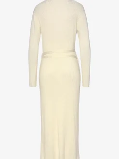 Robe longue cache-cœur en tricot