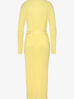 Robe longue cache-cœur en tricot