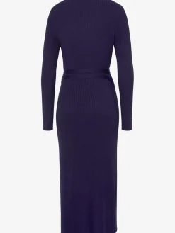 Robe longue cache-cœur en tricot