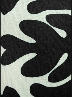 Robe longue col v à bordure