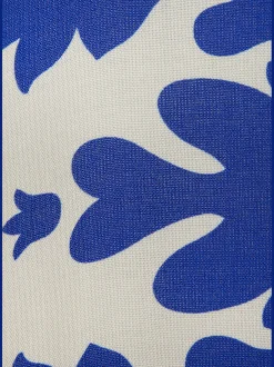 Robe longue col v à bordure