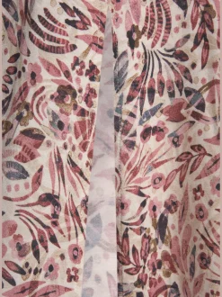 Robe longue col v chevauchant avec bouton-pression