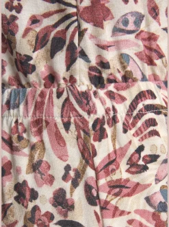 Robe longue col v chevauchant avec bouton-pression