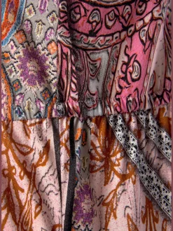 Robe longue col v devant et au dos