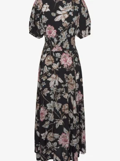 Robe longue col v profond